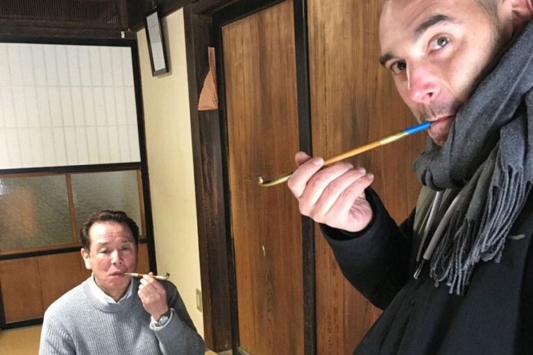 Awa Ikeda tobacco museum smoking blokes