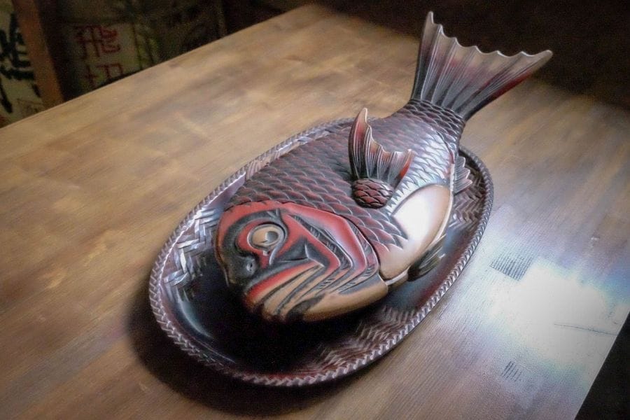 Honke Matsuura Brewery fish dish