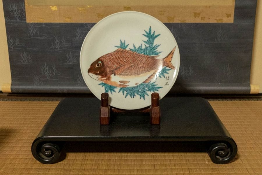 Honke Matsuura Brewery red snapper plate