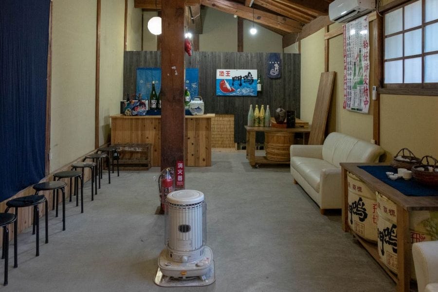 Honke Matsuura Brewery shop sitting room