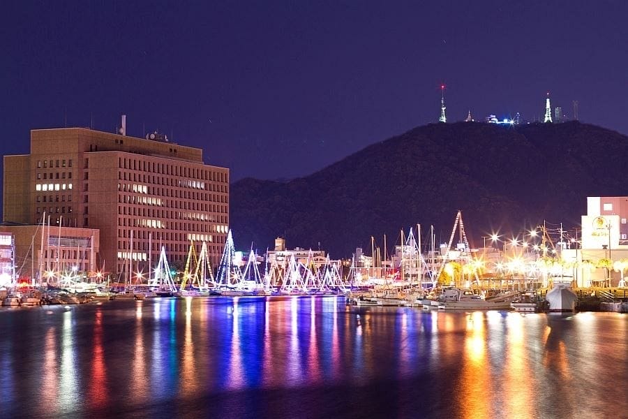Mt Bizan at night