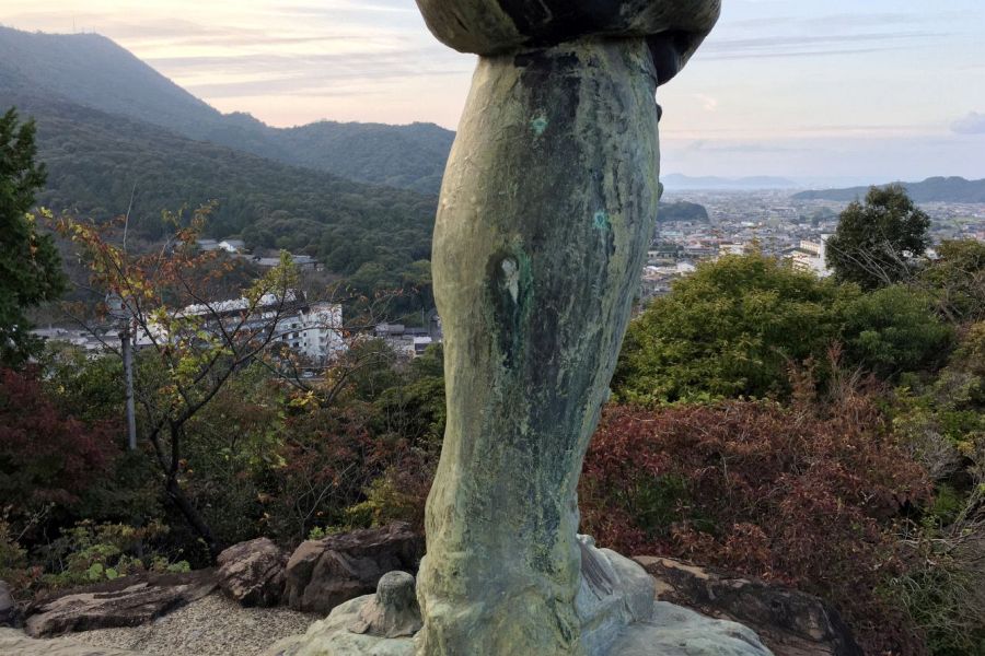 Mt. Oasa with statue