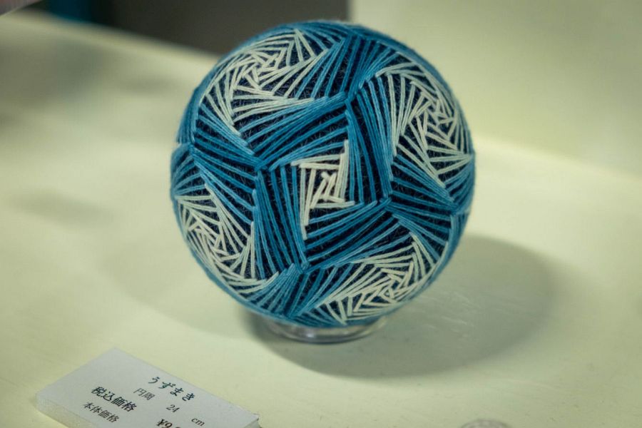 Temari balls whirlpool pattern