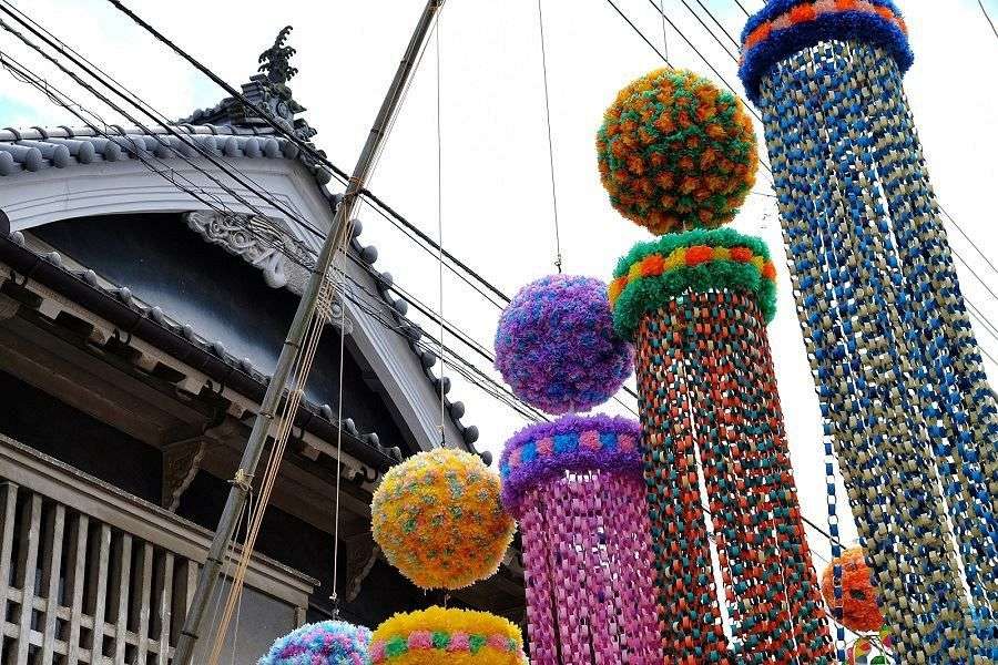 Uchiko bamboo festival decorations streamers