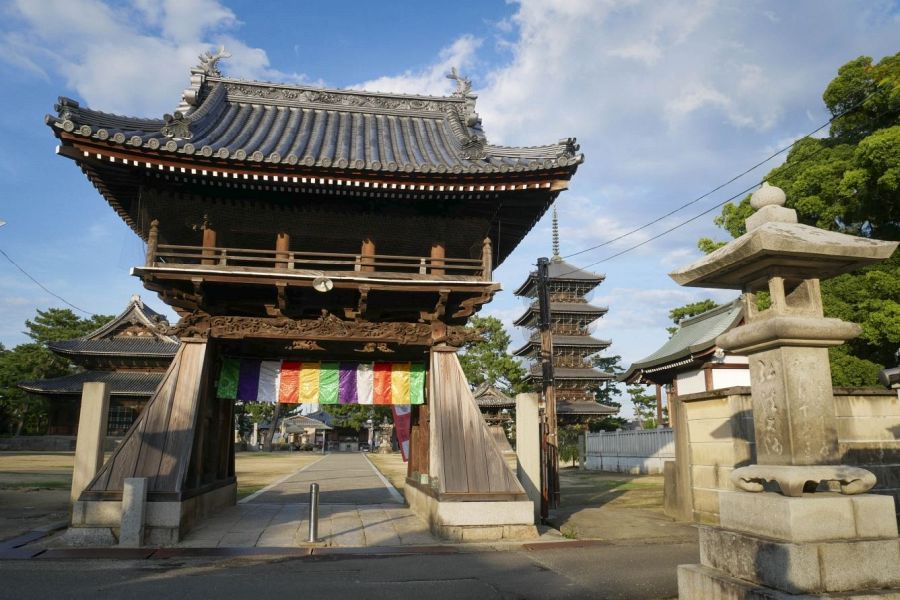 Zentsu ji gate and pagoda