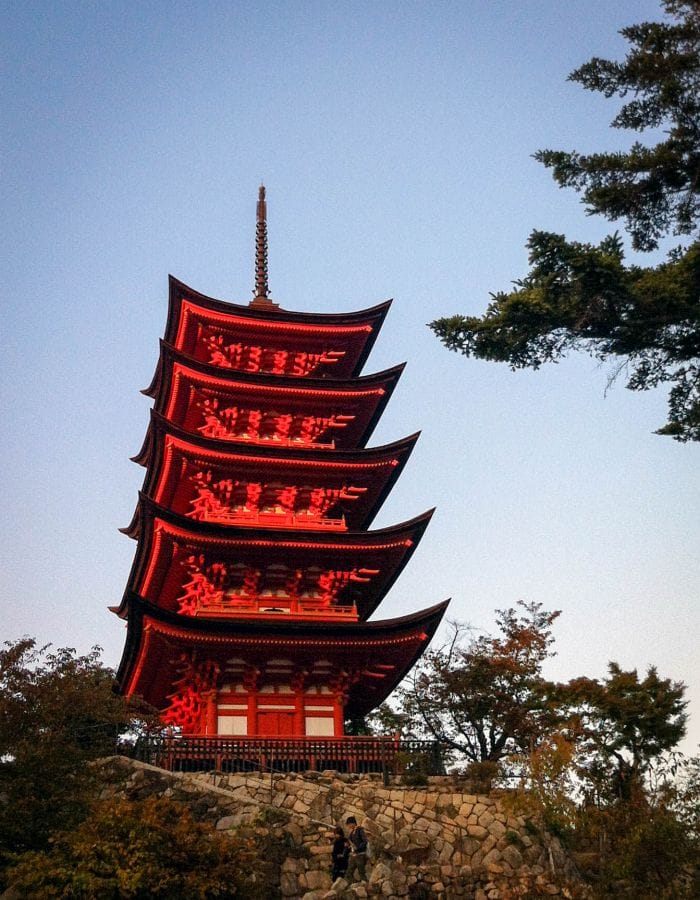Miyajima Senjo-kaku red pagoda