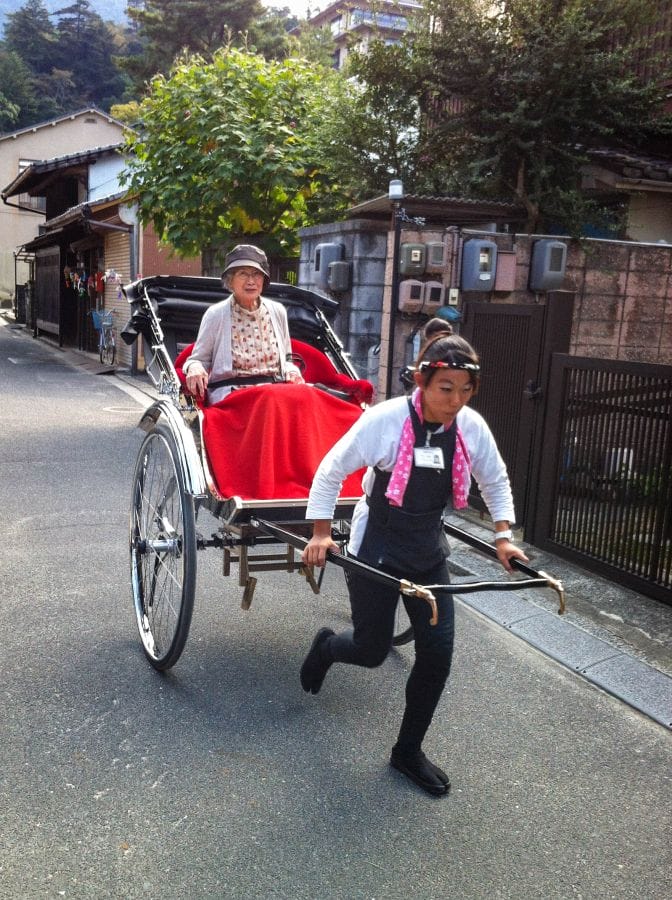 Miyajima female rickshaw puller