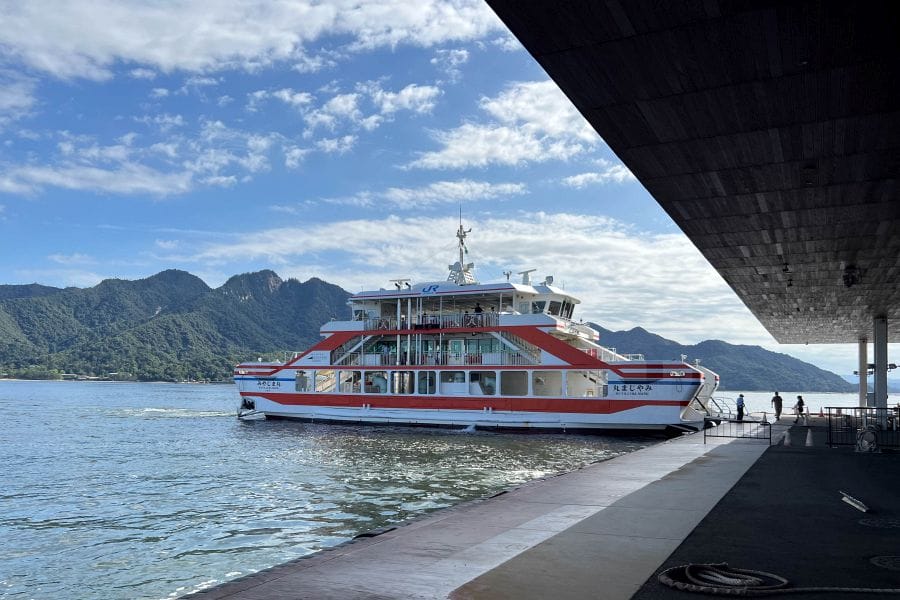 Miyajima ferry at Miyajimaguchi Port
