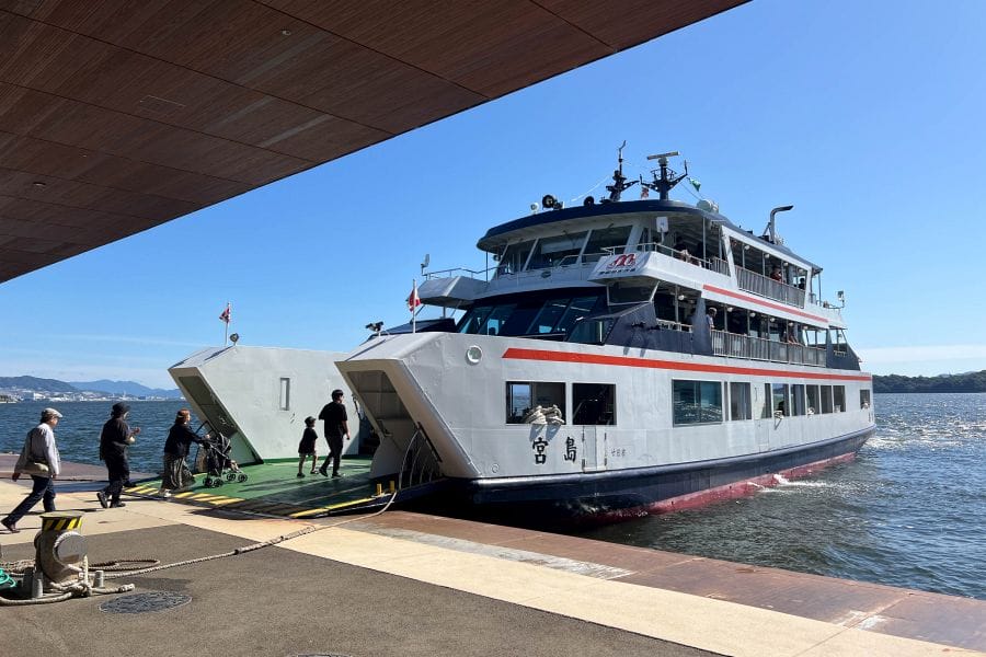 Miyajimaguchi Port and ferry