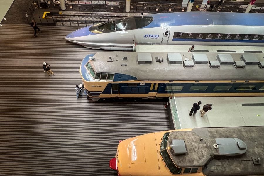 Kyoto Railway Museum 3rd floor view 'miniature' trains