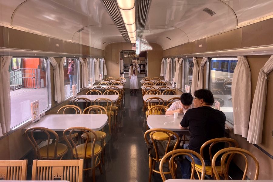 Kyoto Railway Museum restaurant carriage