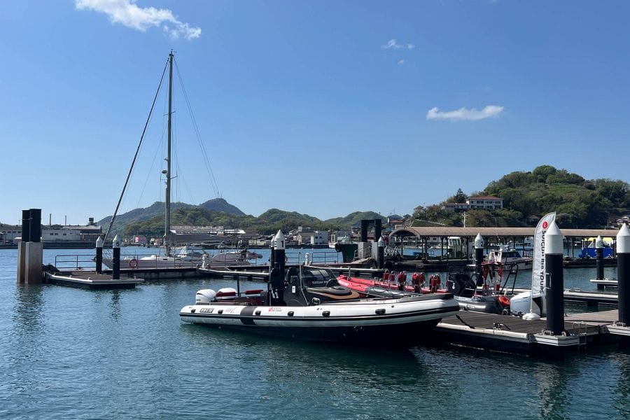Onomichi RIB docked boats