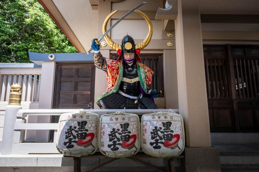Fukuoka, Terumo Shrine, Kuroda Nagamasa statue