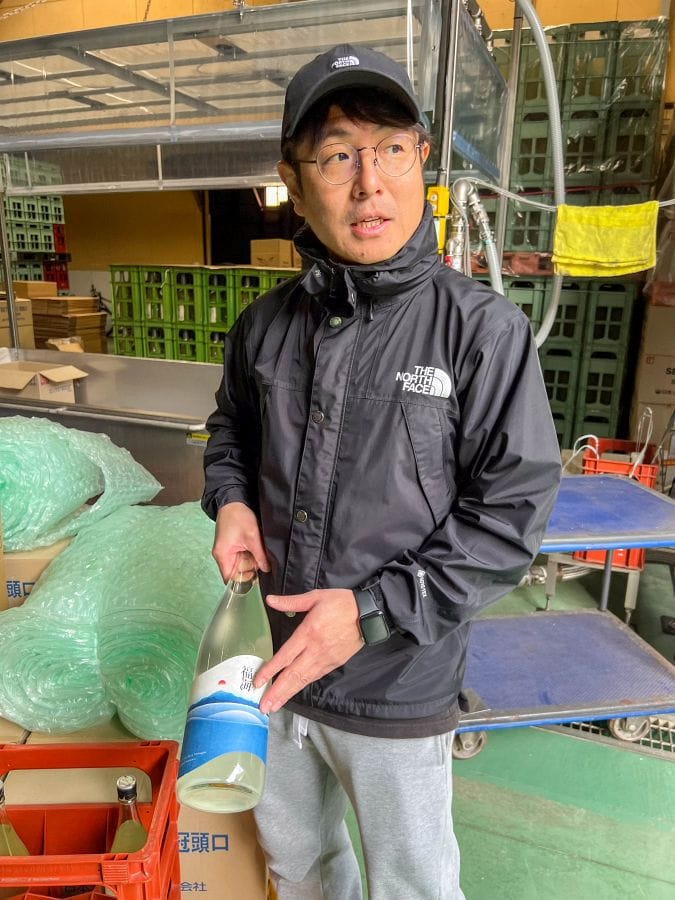 Hirado Fukuda sake and shochu brewery owner Shinji Fukuda