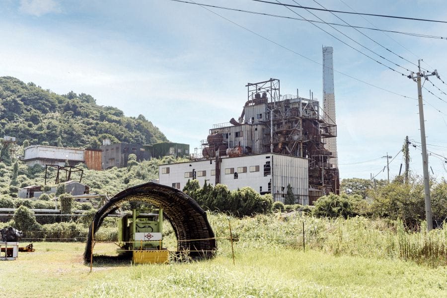 Ikeshima coal mine power station