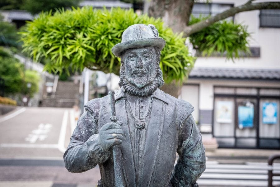 Will Adams bronze statue close up