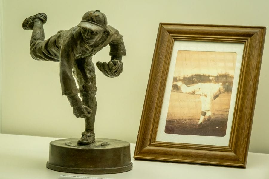 No-Ball Museum pitcher boy statuette